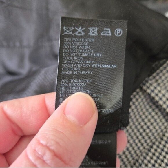 Reiss Mollie Belted Culottes Houndstooth Pants - Picture 8 of 8